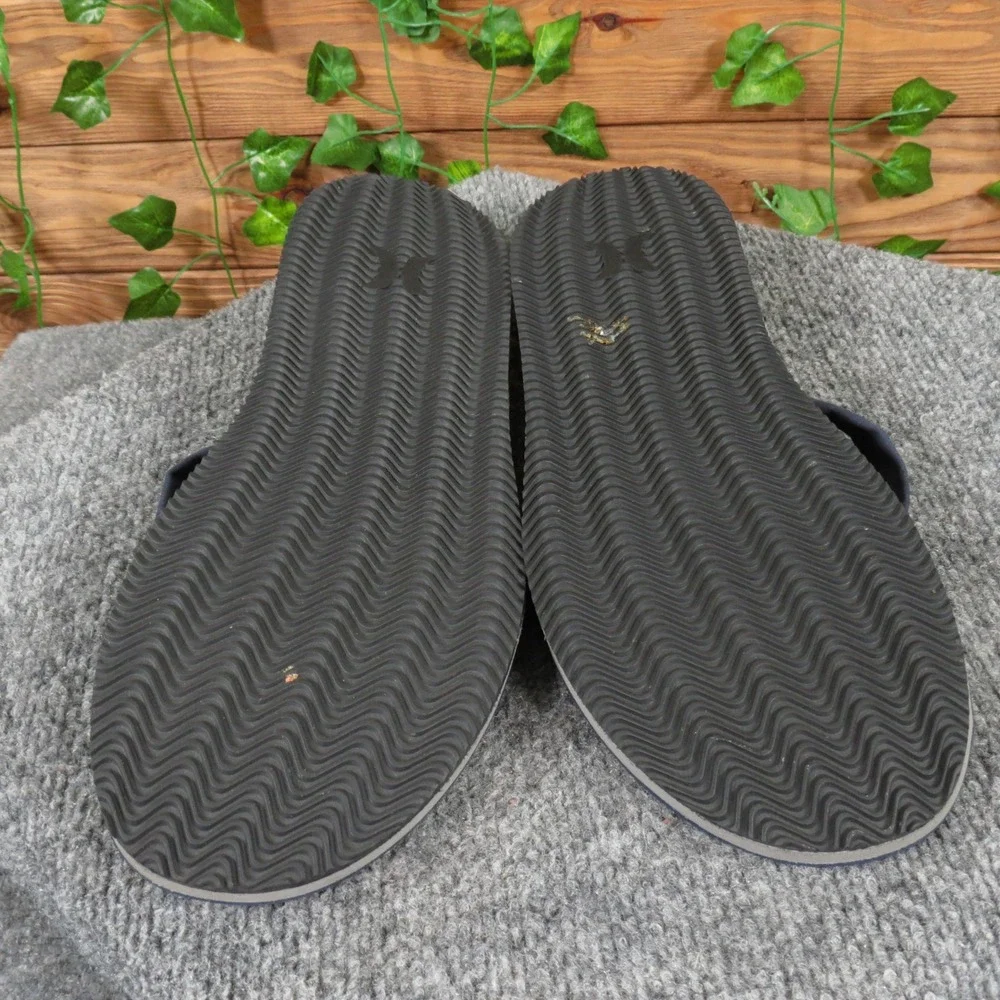 Hurley Lunar Men's 13 Obsidian Synthetic Flip Flop Sandals Casual‎ Comfort